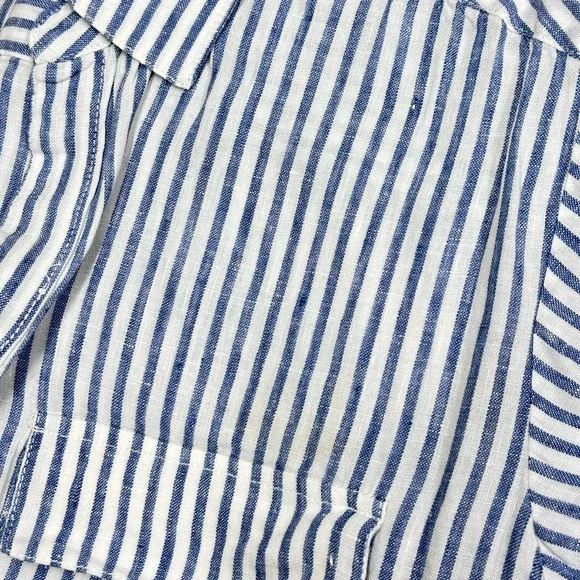 Frame Button Down Linen Short sleeve Shirtdress | Medium - Picture 6 of 6
